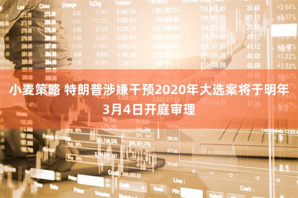 小麦策略 特朗普涉嫌干预2020年大选案将于明年3月4日开庭审理
